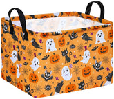 DUYIY rectangle gift storage basket folded for compact portability and space-saving storage.