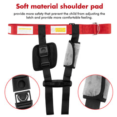 Duythy airplane harness with quick-install design for travel.