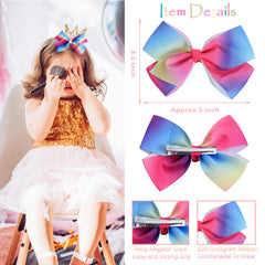 Dwenarry red solid bow clip provides bright accent for outfits