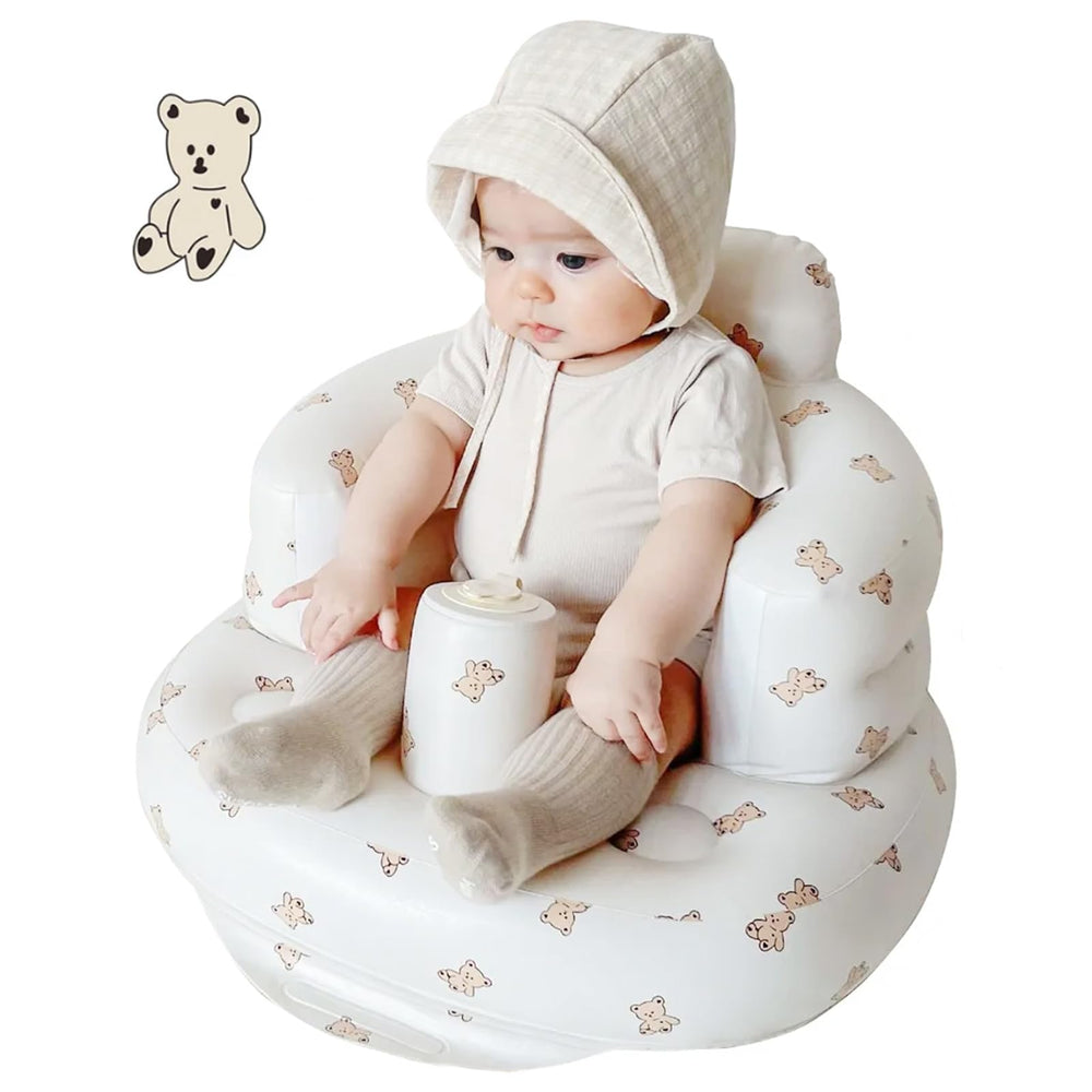 Dwenles inflatable baby seat with built-in pump for quick on-the-go setup