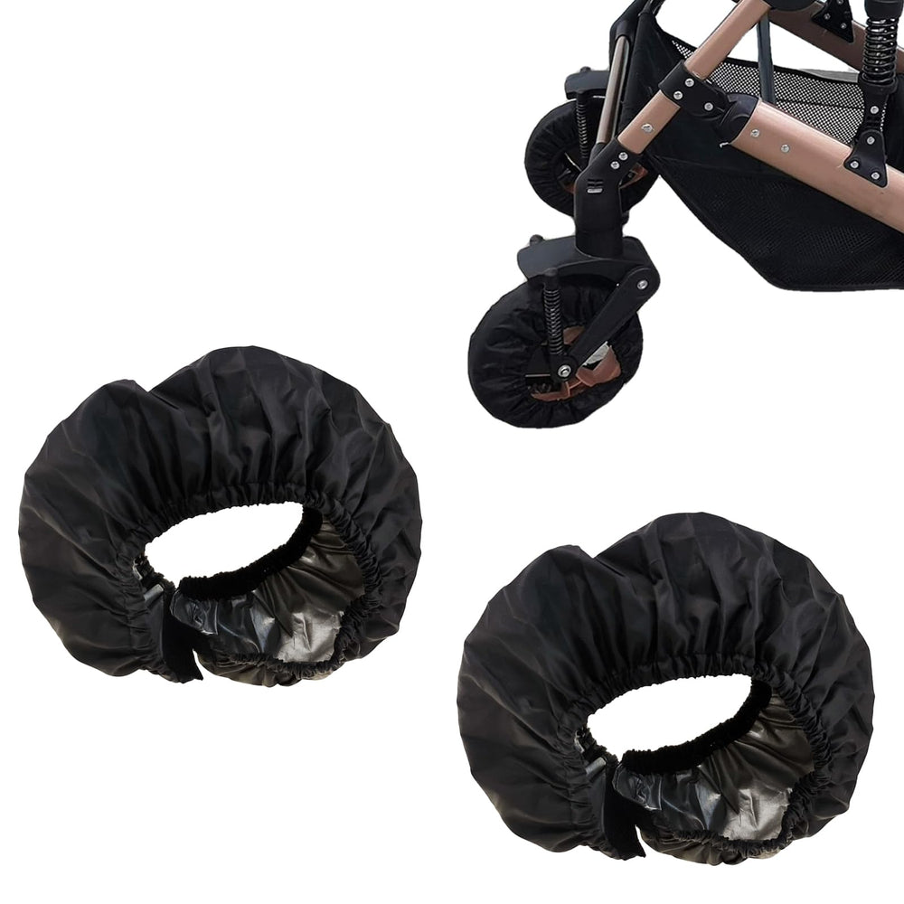 DWJSYXEI stroller wheel protectors front view keep wheels cleaner and reduce wear