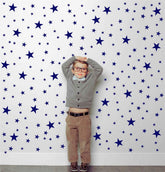 DXLING 174pcs star wall stickers navy and black on smooth wall for quick room decor
