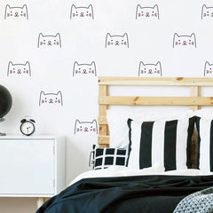 DXLING Lovely Cats wall decor set 1 adds playful cat decals to brighten a nursery