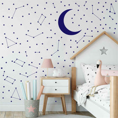 DXLING Melissalove gold stars and moon wall sticker adds shimmering celestial glow to nurseries.