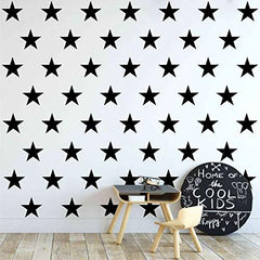 DXLING stars wall decals on varied surfaces; easy to apply and remove from mirrors, doors, and furniture.