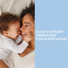 Dynamic Element unscented spray mist neutralizes diaper odors for a quiet, fragrance-free cleanup.