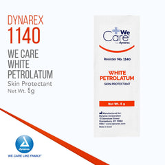 Dynarex white petrolatum foil packets arranged for easy travel and usage