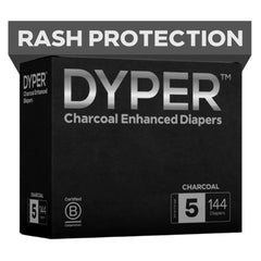 DYPER charcoal-enhanced day-night diapers pack for versatile protection and easy changes.