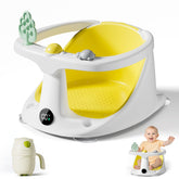 DZMDIP Baby Bath Seat front view demonstrates ergonomic support for comfortable bath time.