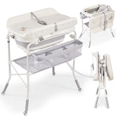 DZMDIP baby bathtub with foldable changing table easy bath area