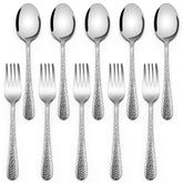 The e-far toddler utensils set assembled shows durable, kid-friendly self-feeding silverware.