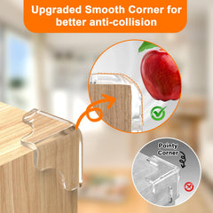 E-PRONSE corner protector clear adhesive close-up highlights strong tape for lasting adhesion.