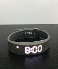 e-vibra potty training watch wristband close-up shows soft silicone comfort