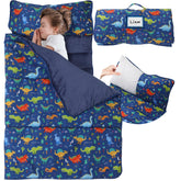 E1F1NN DOT nap mat roll-up with carry handle for easy daycare travel.