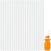 Eaasty honey bear silicone straw 8-inch angle view for easy sipping on the go