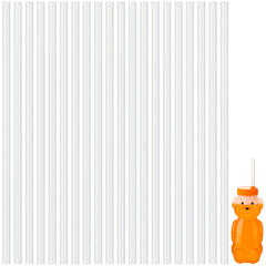 Eaasty honey bear silicone straw 8-inch angle view for easy sipping on the go