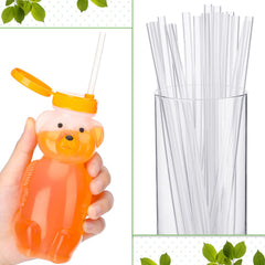 Eaasty honey bear straw packaging 20-piece replacement set for family sharing
