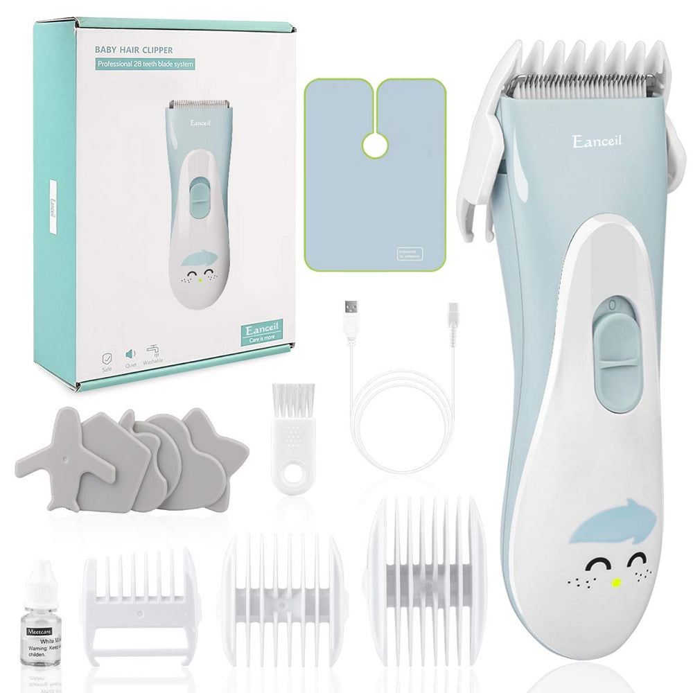 Eanceil Baby Hair Clippers ceramic blade close-up for gentle trimming.