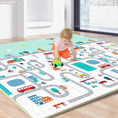 Eanpet baby play mat folding foam tiles create portable play space for home or travel