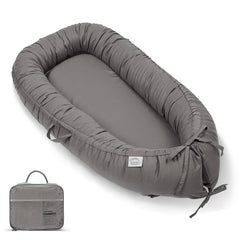 EAQ baby lounger cover closeup highlights soft cotton for gentle newborn comfort
