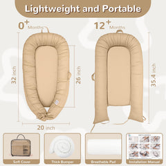 EAQ Baby Lounger portable and lightweight with carrying handle for travel