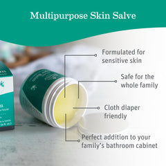 Earth Mama diaper balm calendula close-up highlighting soothing herbs.