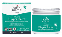 Earth Mama Diaper Balm tube front showing fragrance-free formula for sensitive skin