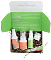 Earth Mama gift box overview, a newborn skincare set ideal for baby shower gifting.
