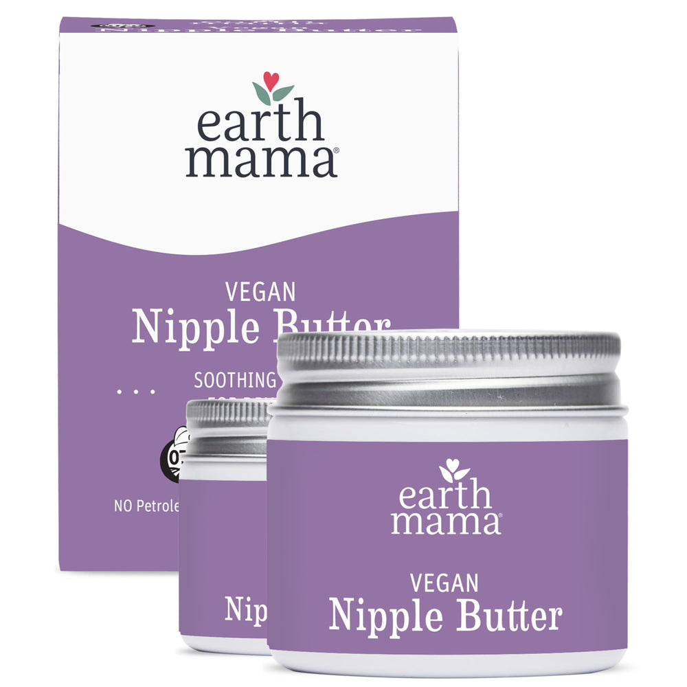 Earth Mama Vegan Nipple Butter pack with two tubes for breastfeeding comfort