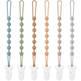 Eascrozn baby pacifier clip six-pack keeps pacifiers within easy reach.