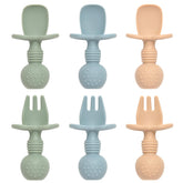 Eascrozn baby spoons and forks 6-pack, ideal for gentle self-feeding practice.