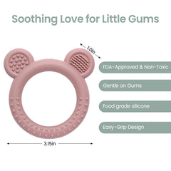 Eascrozn teether features an easy-grip design for tiny hands