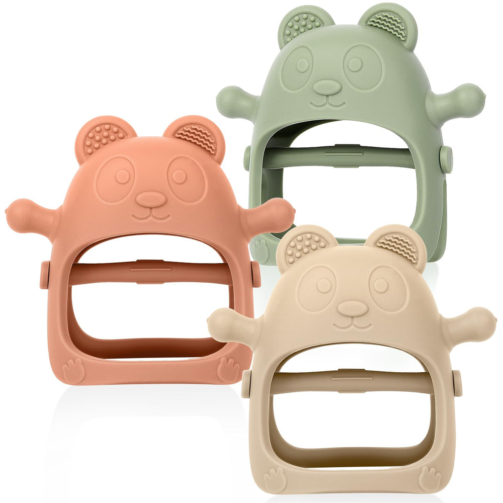 Eascrozn teething mitten overview with soft silicone for gentle chewing