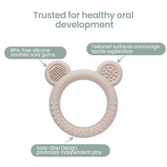 Eascrozn clip-on wrist teether keeps the toy within reach