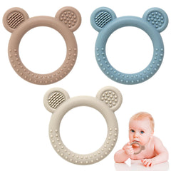 Eascrozn wrist-teether wearable design keeps baby's hand free while soothing gums.