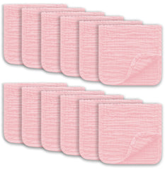 Ease Cubs muslin burp cloth pink pack 20x10 provides soft, breathable protection during burping.