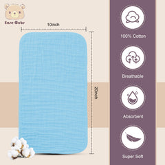 Ease Cubs burp cloths absorbency scene shows quick-drying performance.