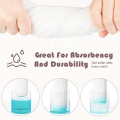 Ease Cubs muslin burp cloths size-20x10 image emphasizes generous coverage.