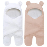 Ease Cubs ultra warm sherpa swaddle wrap fabric texture for cozy newborn sleep.