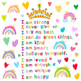 Easma colorful heart quote wall decal for kid rooms brightens walls