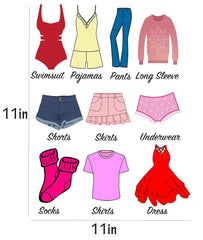Easma dresser decals for pajamas label drawers, easy nightwear access and tidy spaces