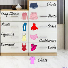 Easma dresser decals for sweaters label drawers, simplifying closet sorting and outfit planning