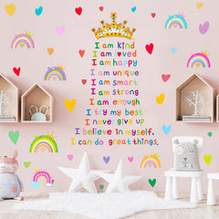 Easma heart design wall decal shown for easy application