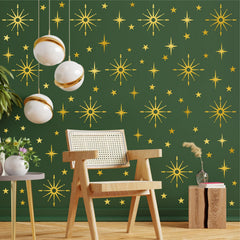 Easma starburst decals brighten living room with retro charm