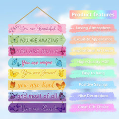 Easozoom butterfly wall decor 8 pieces features durable MDF and bright prints that resist fading.