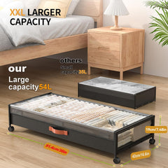 Eastherry under-bed storage wheels 2-pack with 360-degree wheels for easy movement