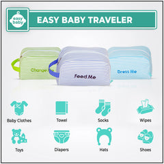 Easy Baby change me pouch ideal for quick diaper changes.