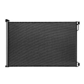 EasyBaby retractable gate mesh in stair opening provides child and pet safety.