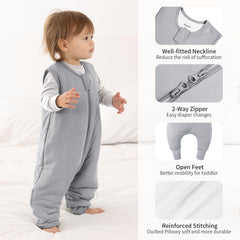 EasyFi sleep sack feet design demonstrates freedom to move while staying warm
