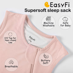 Roomy leg area in EasyFi sleep sack supports kicking and growth